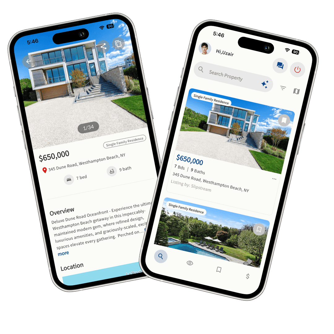 Nestly app - property detail and discovery feed